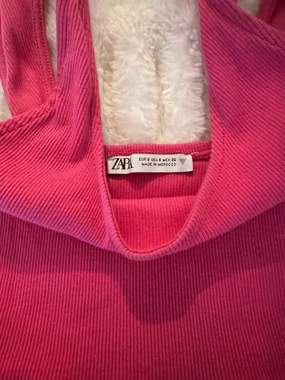 Zara Chalk Pink Sleeveless A-line Mini Dress Size S - Picture 4 of 7